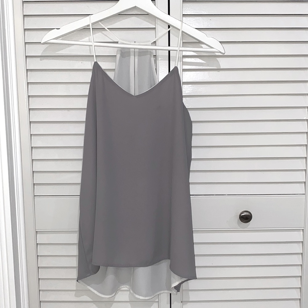 Express Reversible Barcelona Cami in White/Gray.